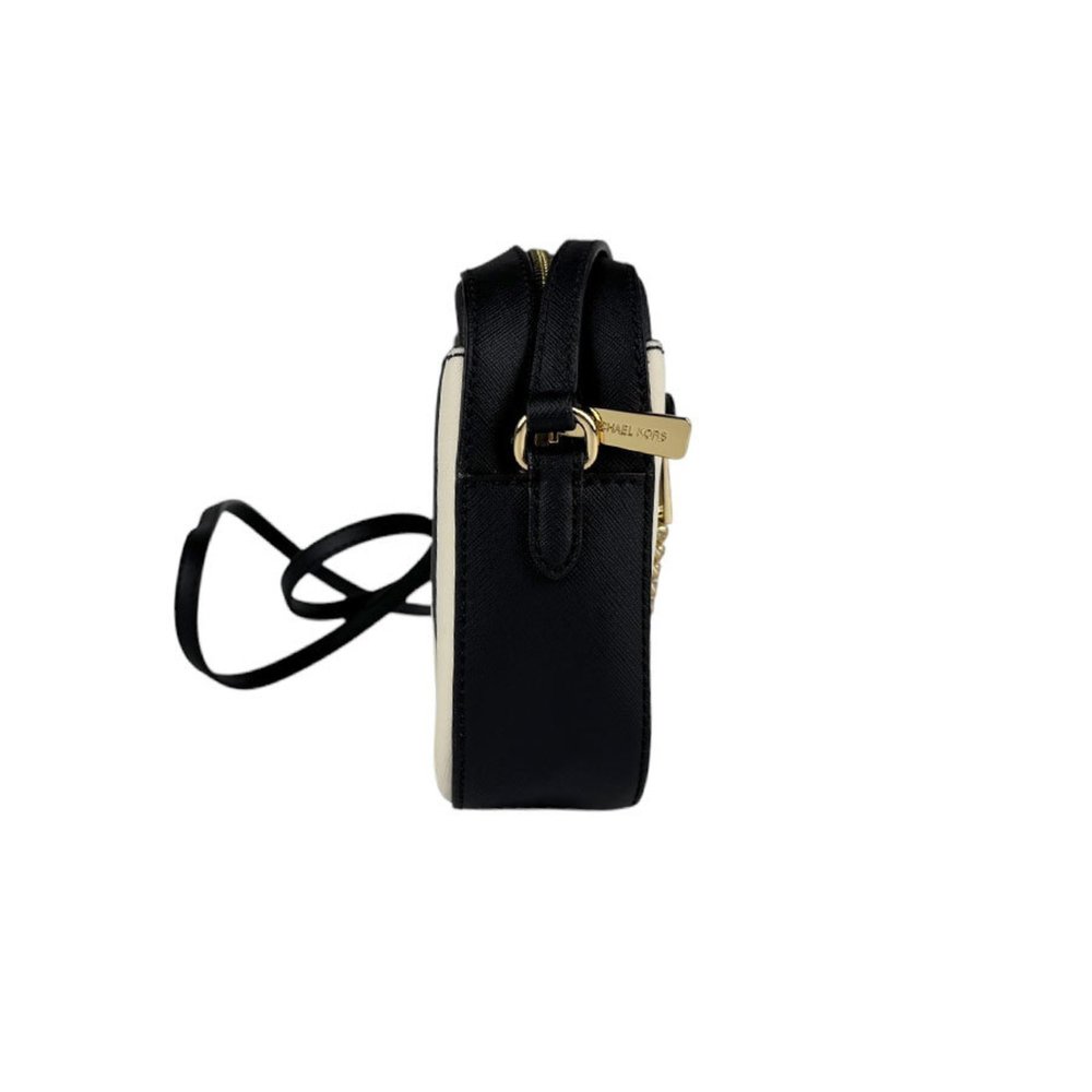 Michael Kors Shoulder Bag Leather Black Off-White Gold Women's Z4095 - Picture 2 of 5